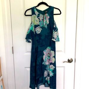 Anthropologie Maeve Off-the-Shoulder Tropical Print Cocktail Dress